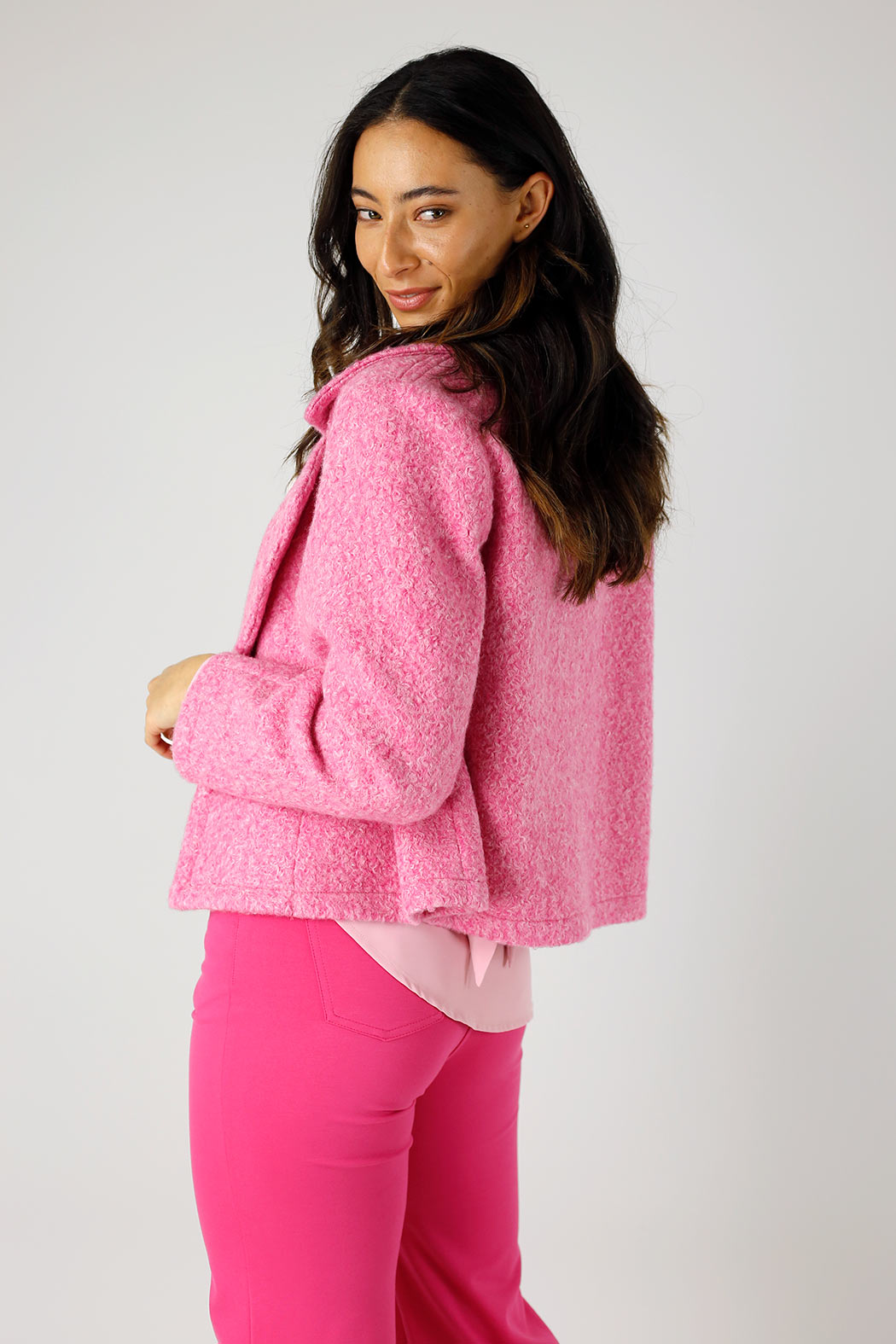 Pink Soft Crop Jacket - FINAL SALE