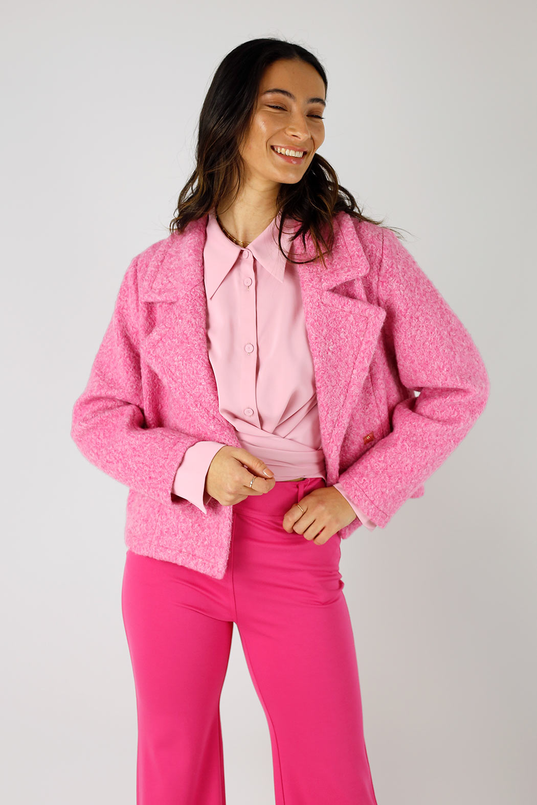 Pink Soft Crop Jacket - FINAL SALE