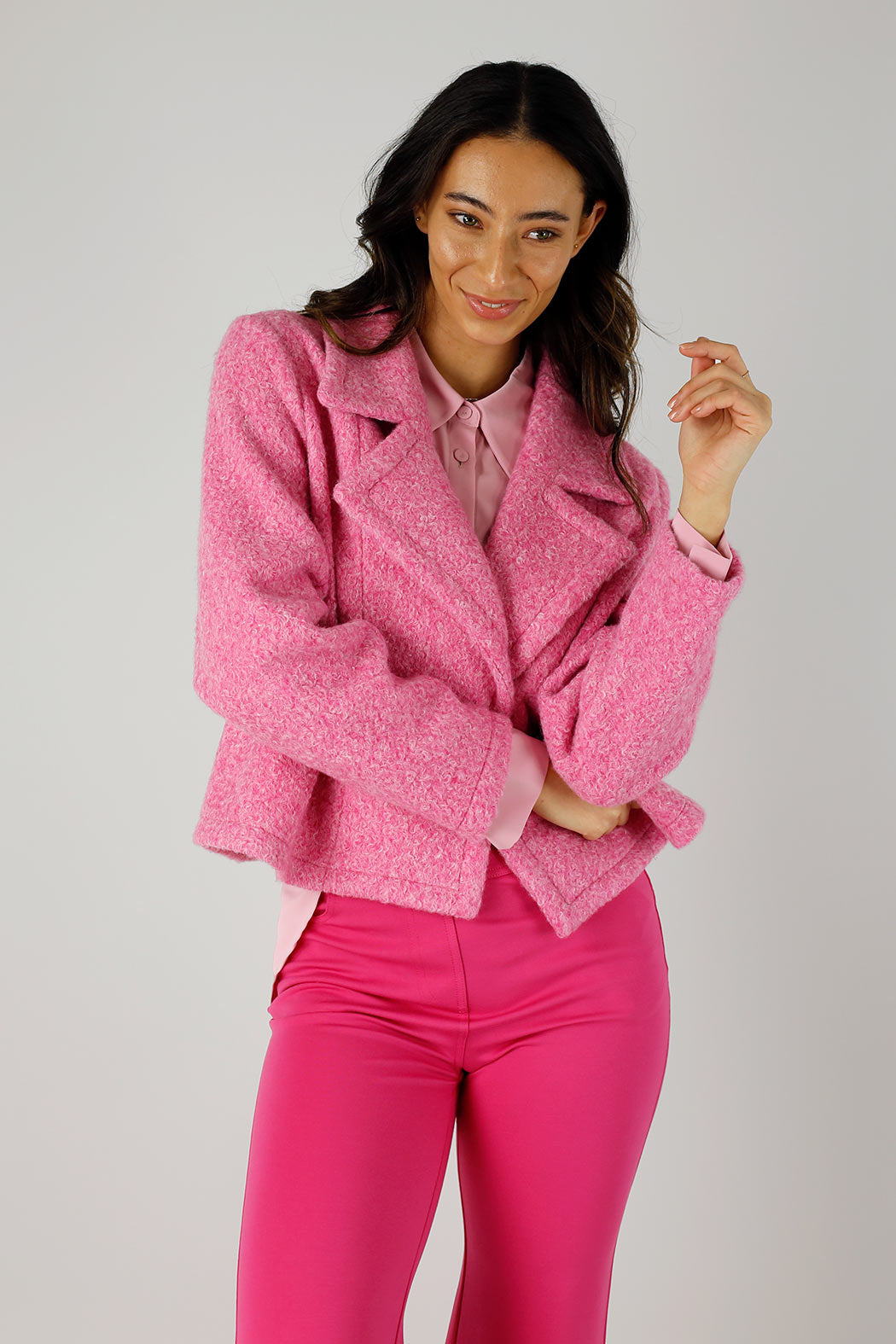 Pink Soft Crop Jacket - FINAL SALE