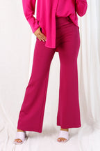 Hot Pink Ponte Wide Flare