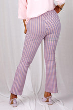 Pink Check Flare Pant - SALE