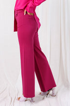 Hot Pink Ponte Wide Flare