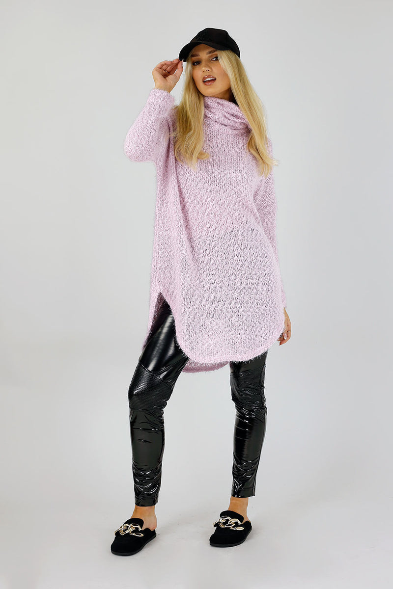 Pink Fluffy Turtle Jumper - FINAL SALE