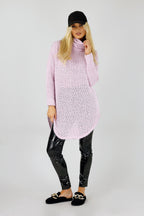 Pink Fluffy Turtle Jumper - FINAL SALE