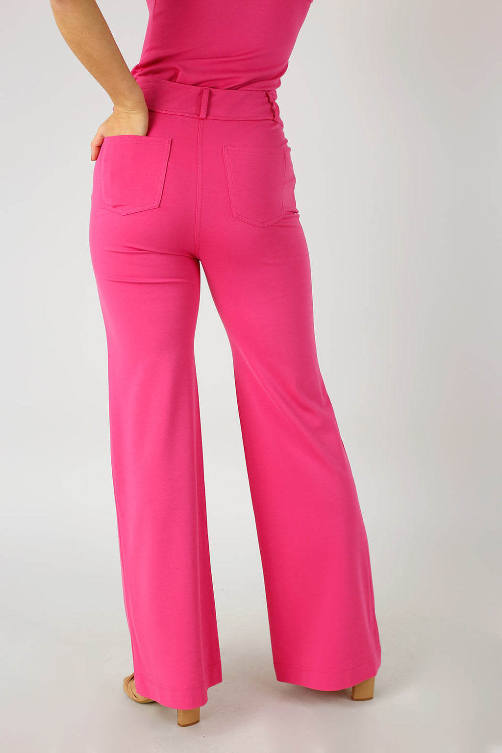 Pink Ponte Wide Leg Flare - FINAL SALE