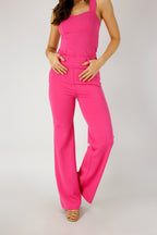 Pink Ponte Wide Leg Flare - FINAL SALE