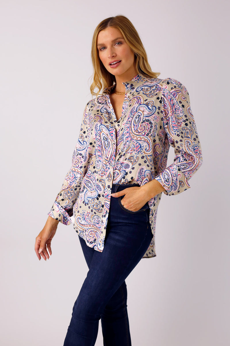 Paisley Silky Statement Blouse - FINAL SALE