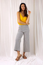 Navy Stripe Bengaline Culotte - SALE