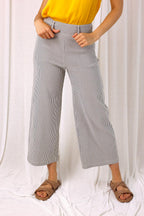 Navy Stripe Bengaline Culotte - SALE