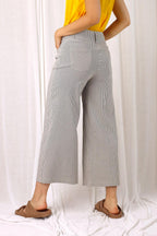 Navy Stripe Bengaline Culotte - SALE