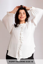 Ivory Double Frill Blouse