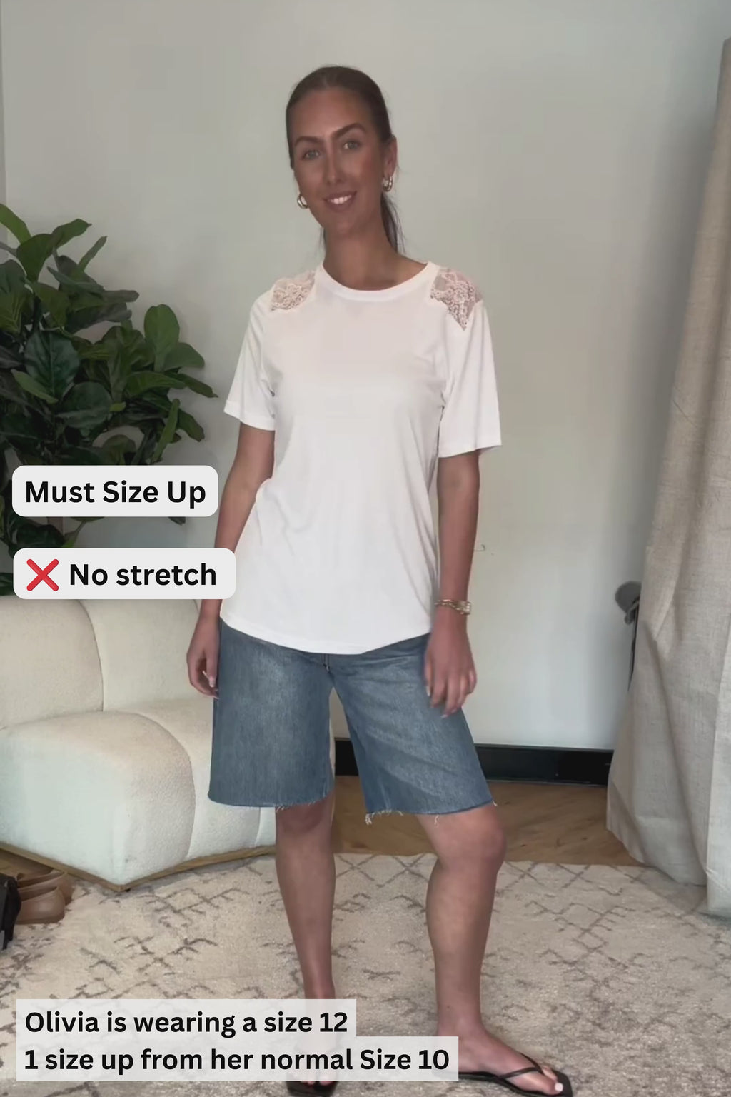 Mid Denim Shorts