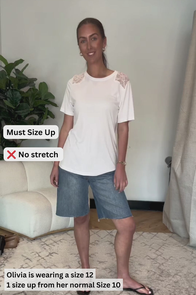 Mid Denim Shorts