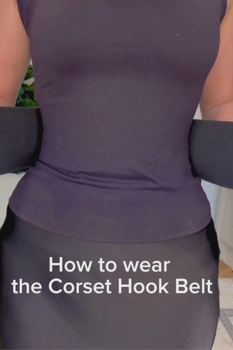 Black Corset Hook Belt