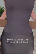 Chocolate Corset Hook Belt