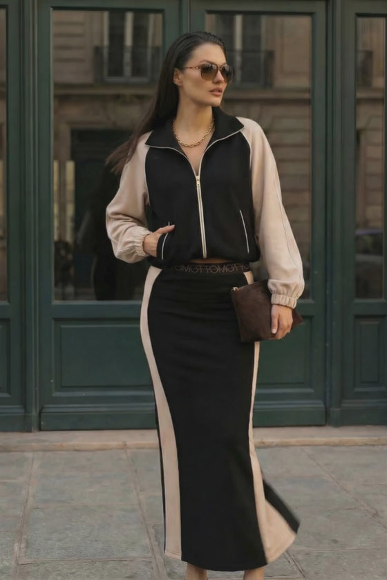 Oatmeal Contrast Miracle Skirt