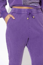 Purple Washed Cotton Lounge Pant