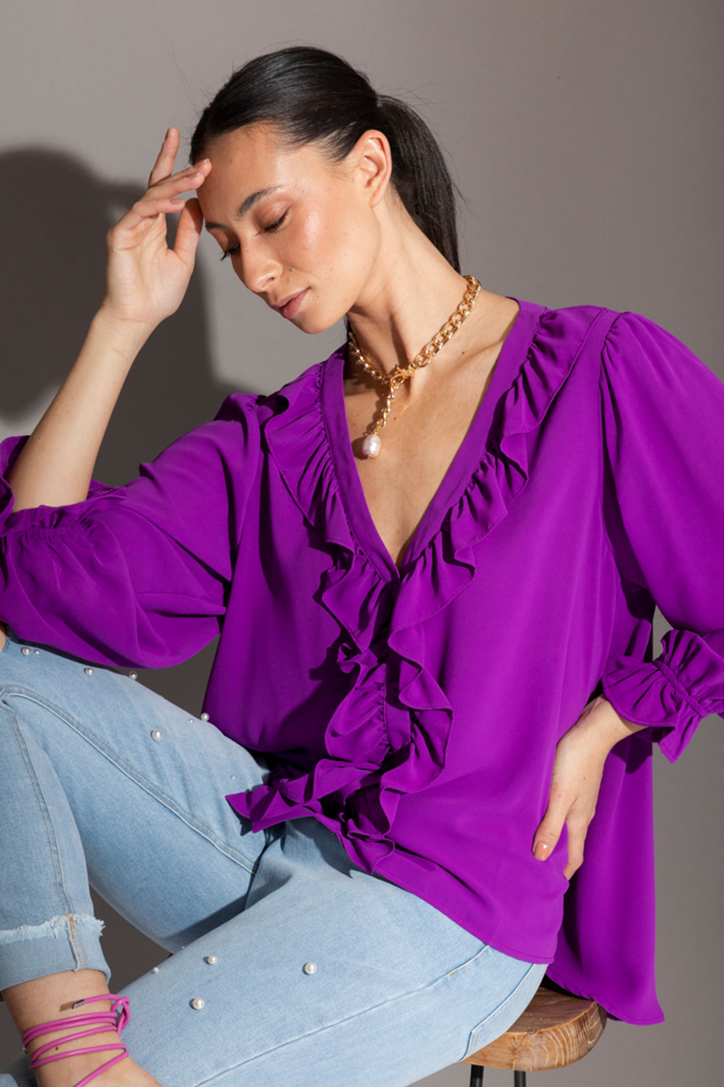 Purple Victoria Blouse