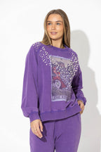 Purple Washed Cotton Tarot Jumper