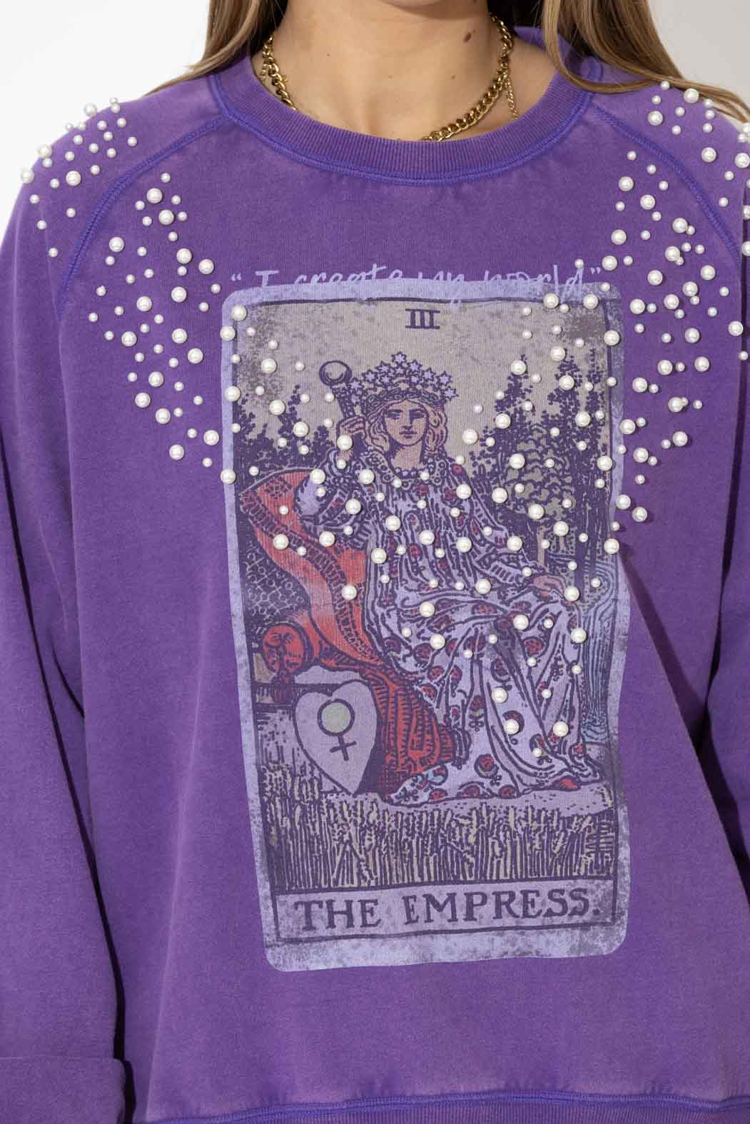 Purple Washed Cotton Tarot Jumper