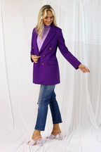 Purple Ponte Longline Blazer - SALE