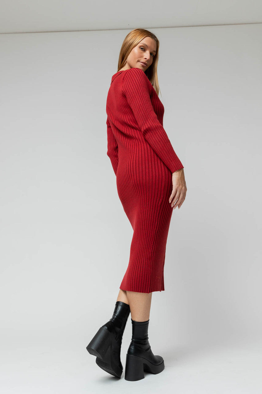 Red Knit Dress - Sale