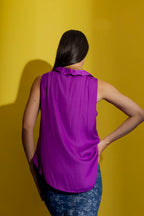 Magenta Double Ruffle Cami