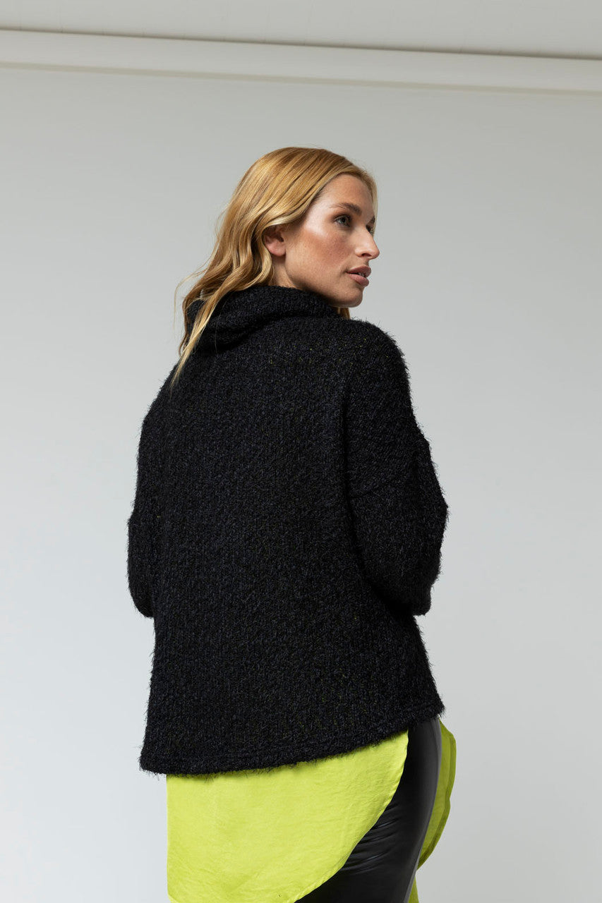 Black Fluffy Love Jumper