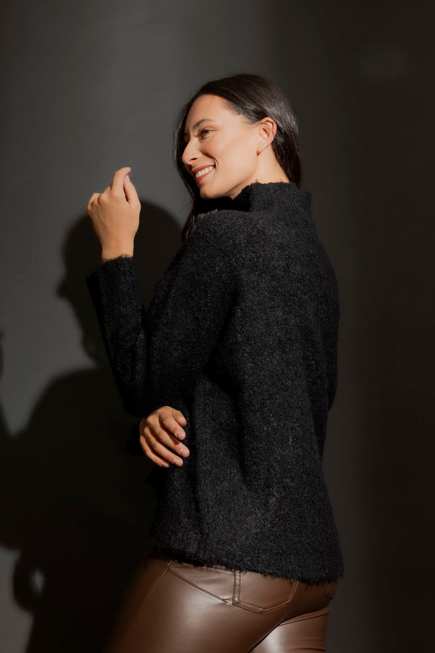 Black Knobbly Knit Jumper Black S