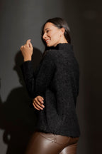 Black Knobbly Knit Jumper Black S