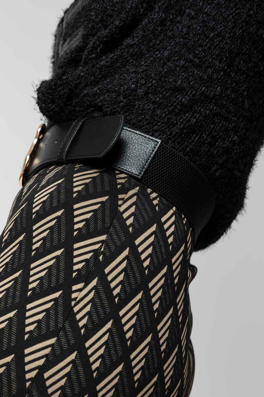 Gold Wave Buckle Belt