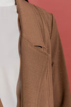 Coffee Shimmer Trench Coat