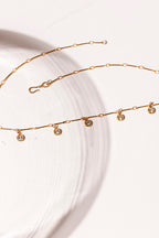 Gold Plated Chain Rhinestone Necklace S