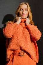 Orange Knobbly Knit Jumper Orange S