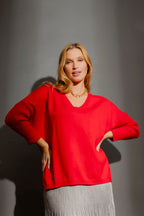 Red Classic Oversized Jumper Red S/M