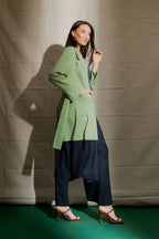 Mint / Navy Euro Splice Trench