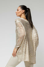 Gold Foil Crochet Jumper