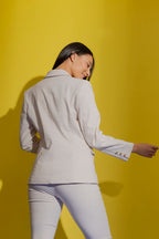 Beige Stripe Sisca Blazer Beige Stripe