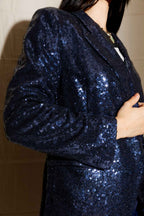Navy Sequin Sisca Blazer