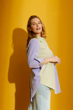 Lime/Lilac Patchwork Shirt