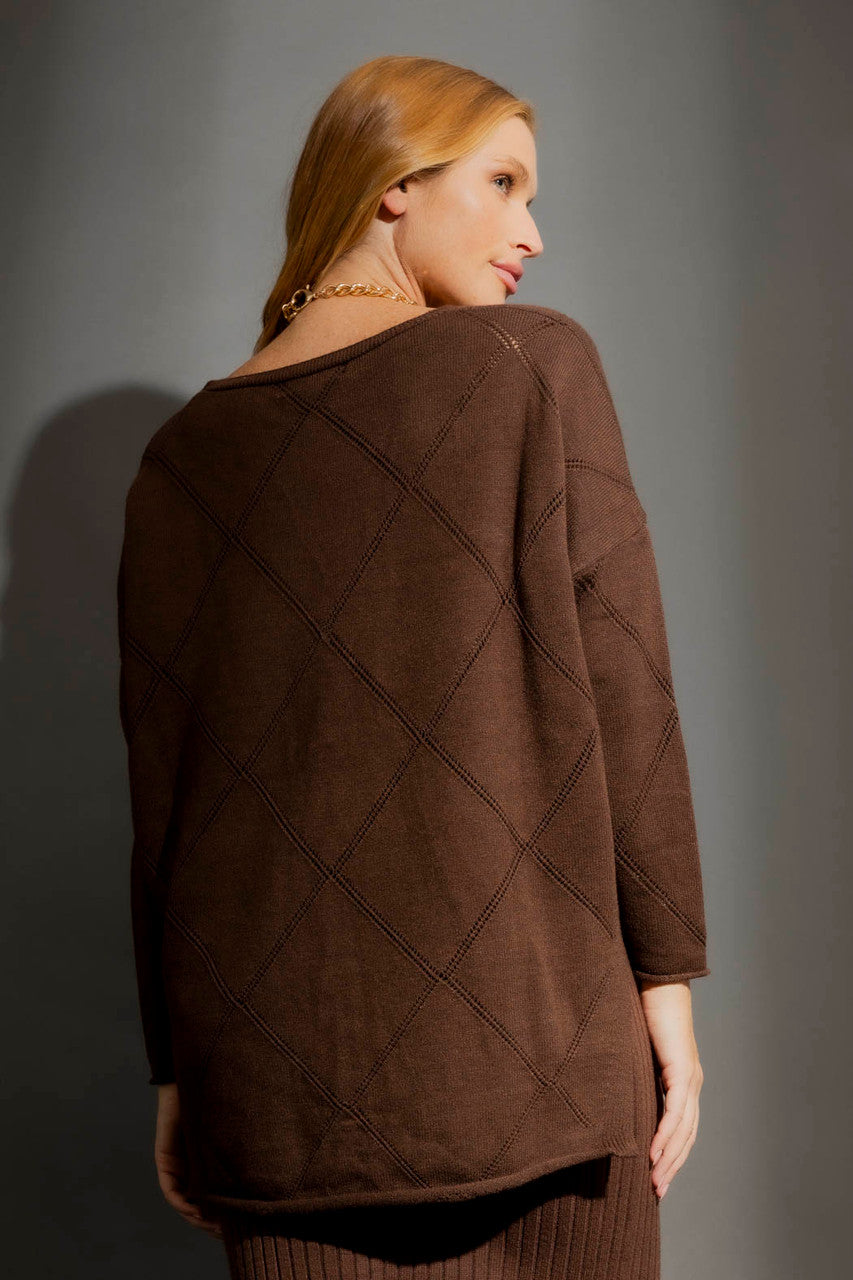 Cocoa Criss-Cross V-Neck Jumper Cocoa S