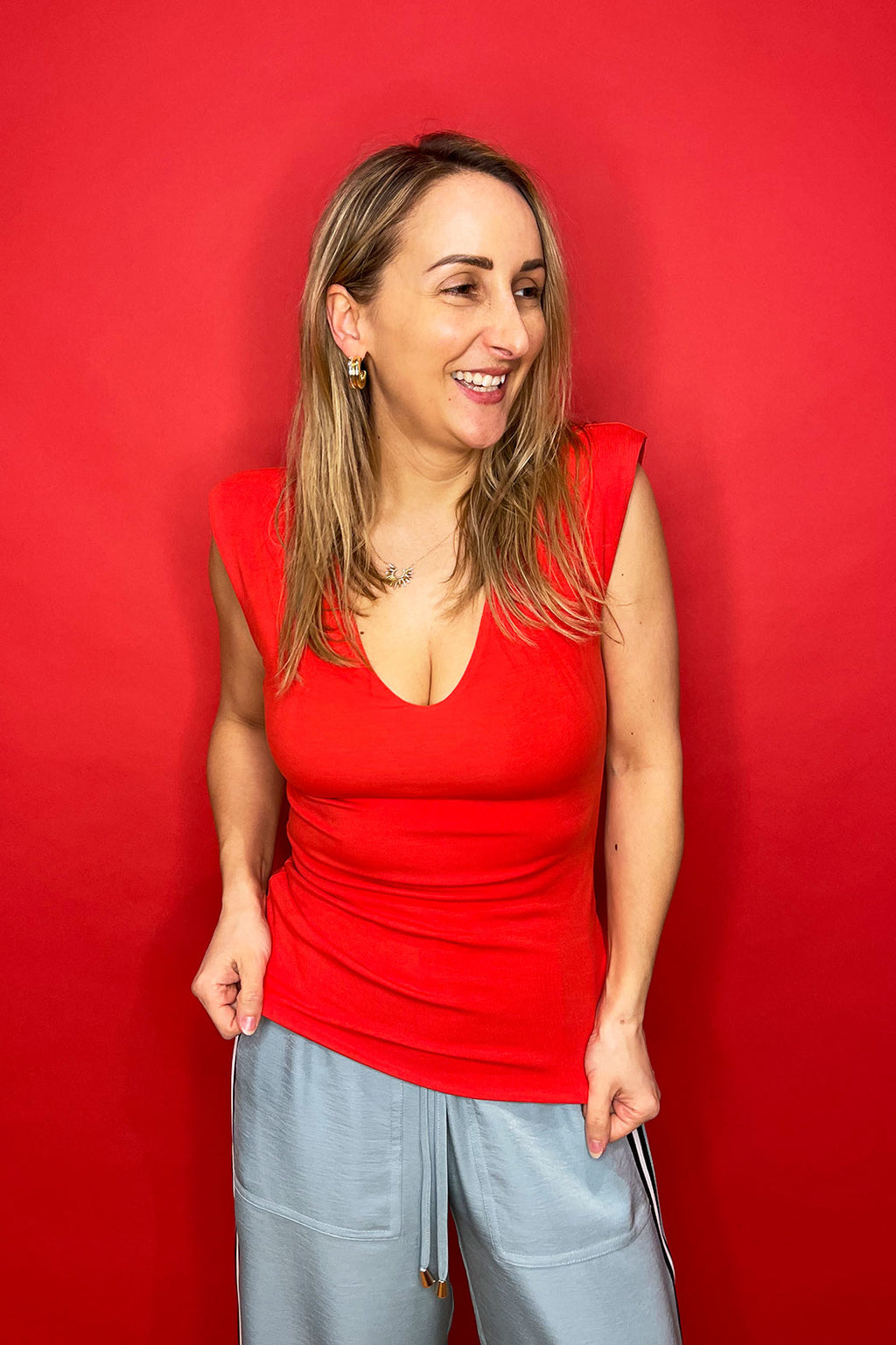 Red Tencel Lust Cami