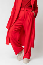 Red Euro Paperbag Pant