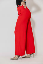 Red Euro Thriller Pant