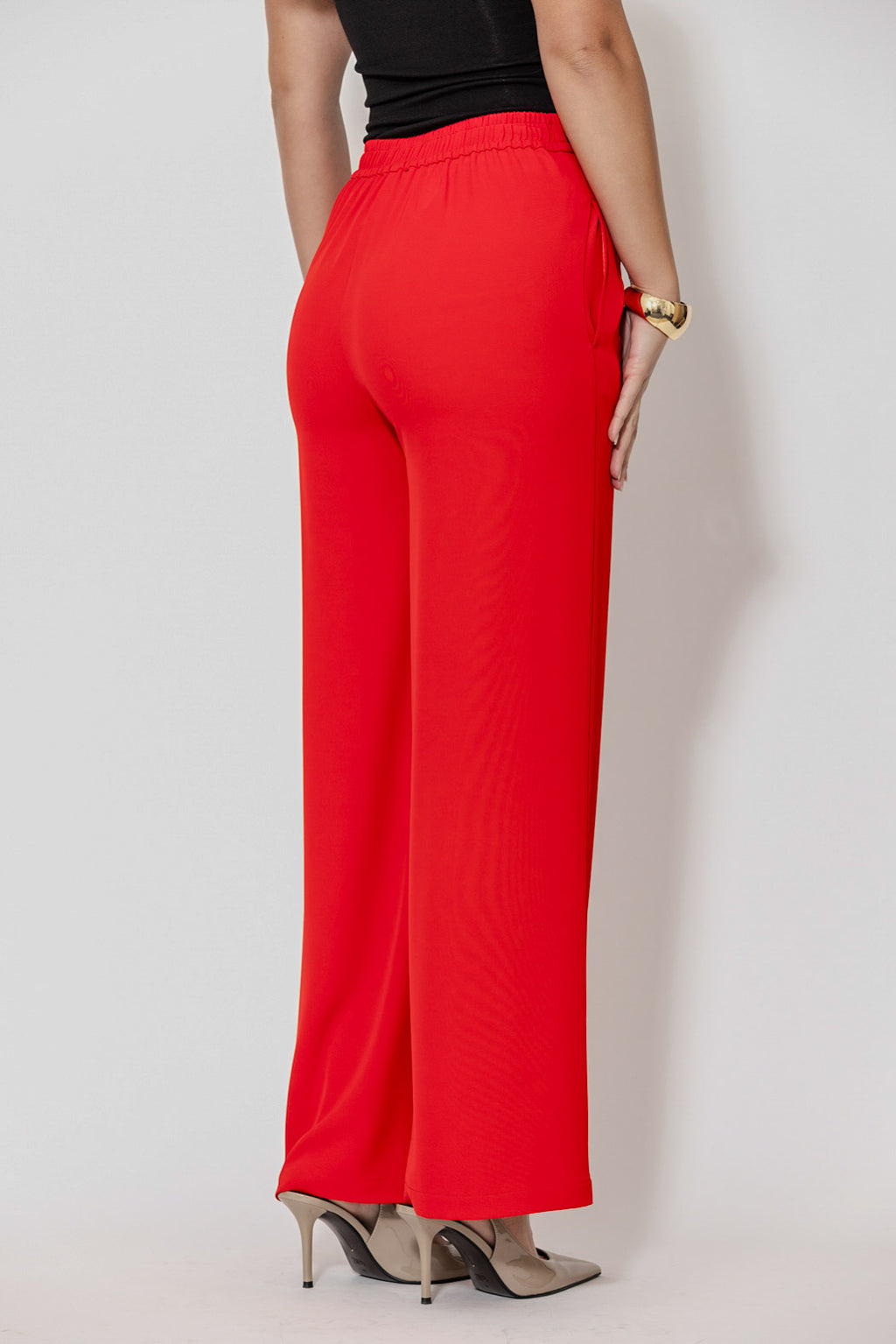 Red Euro Thriller Pant