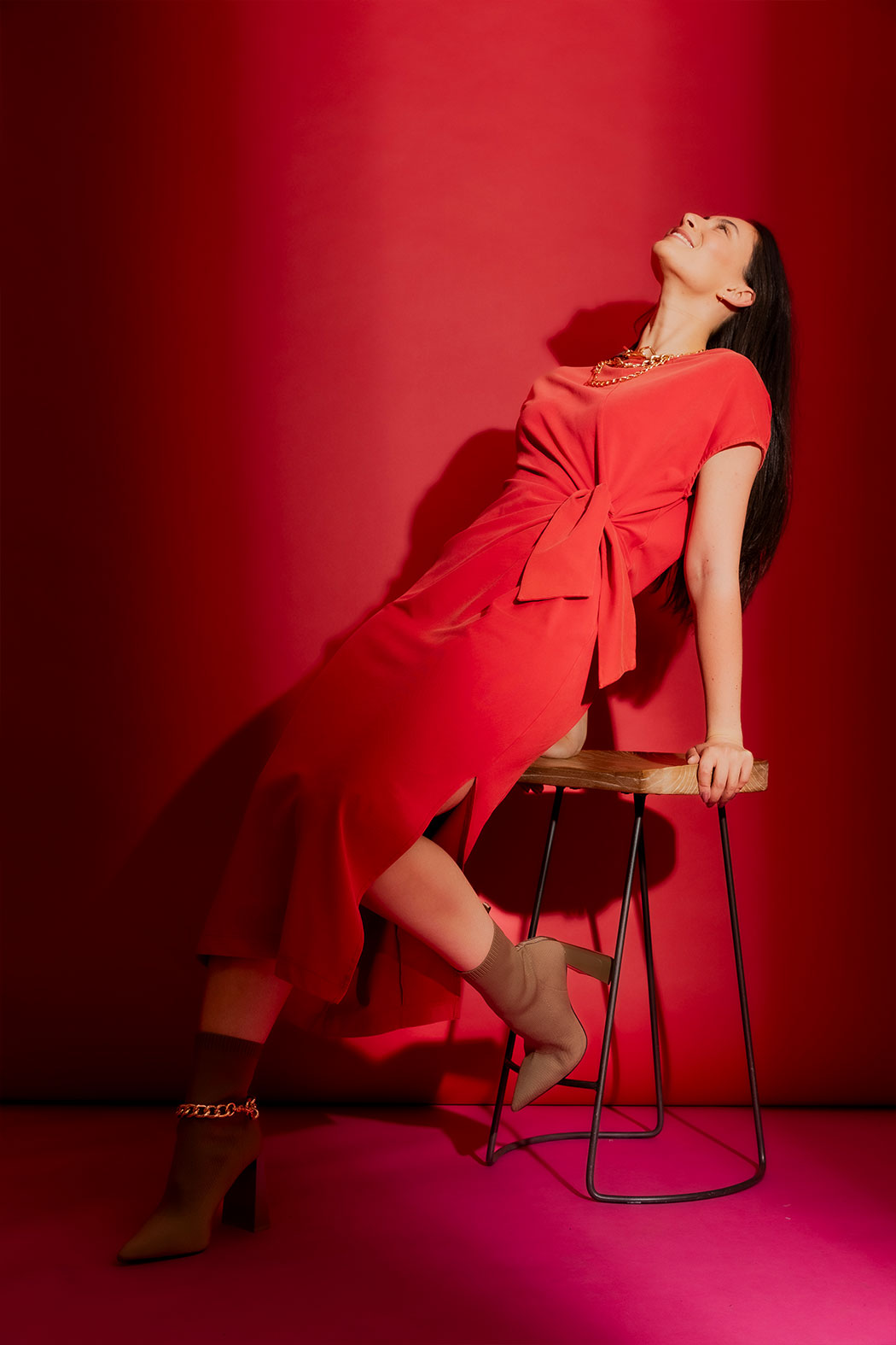 Red Washed Harlow Dress
