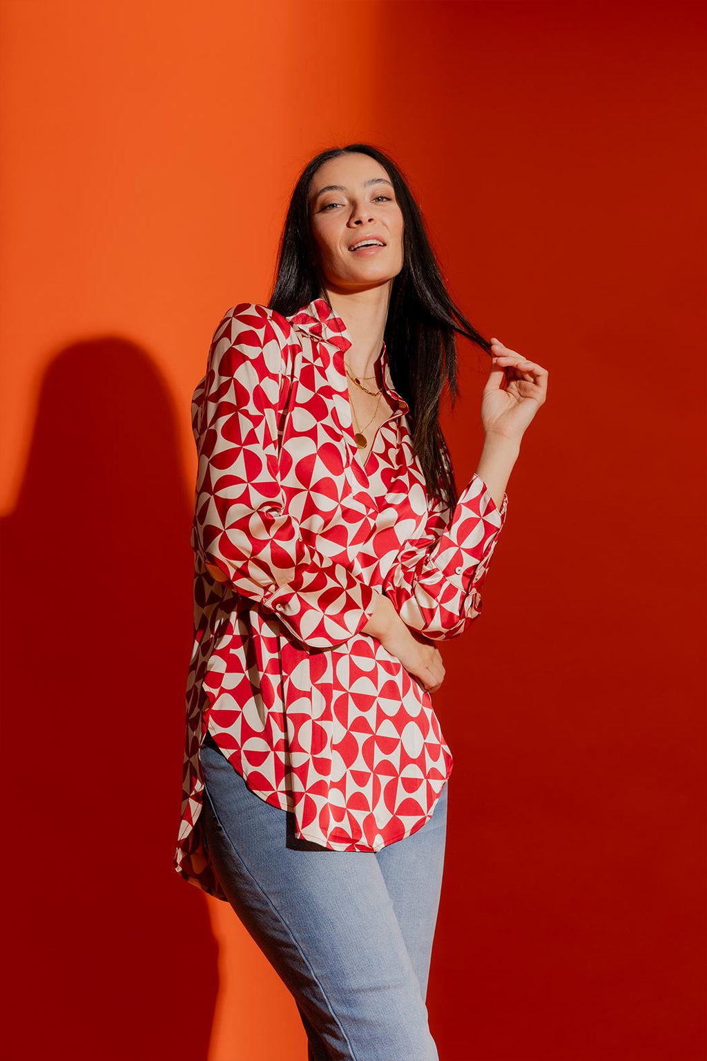Red / White Blogger Shirt