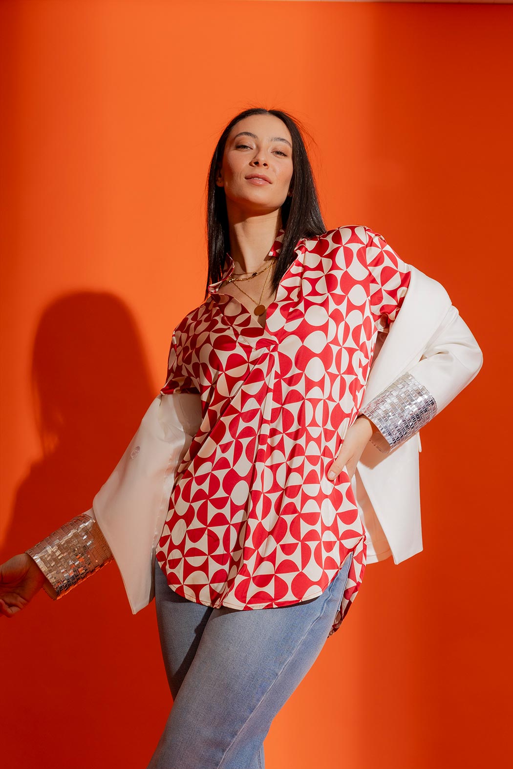 Red / White Blogger Shirt