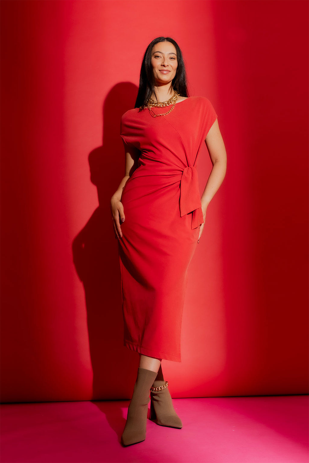 Red Washed Harlow Dress