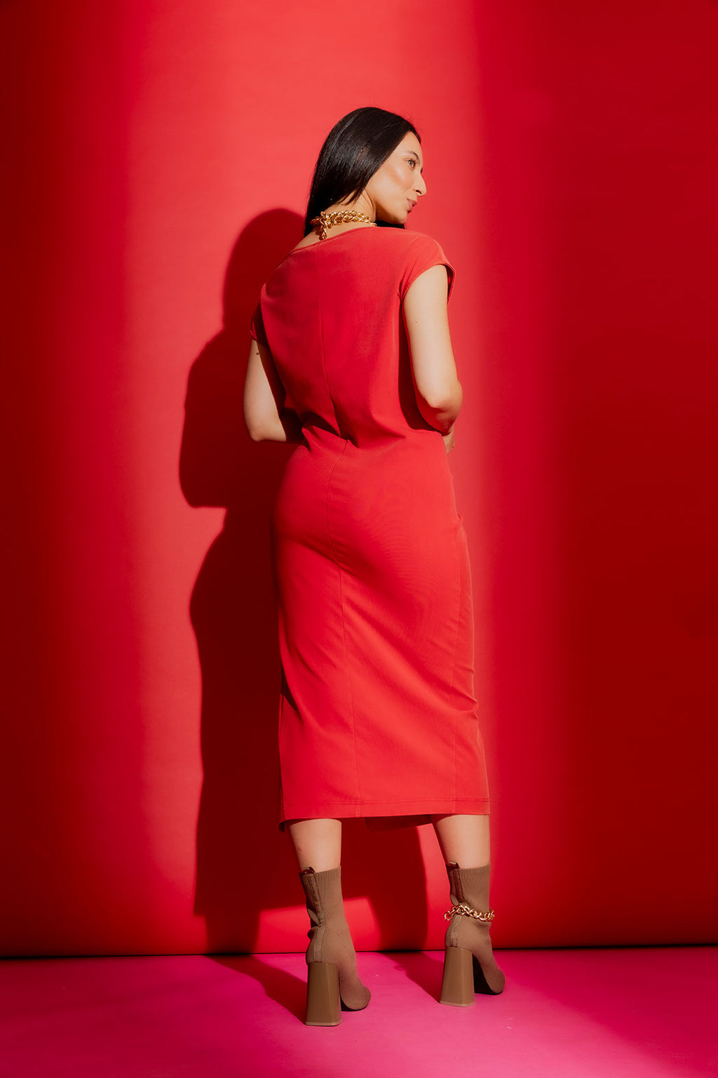 Red Washed Harlow Dress